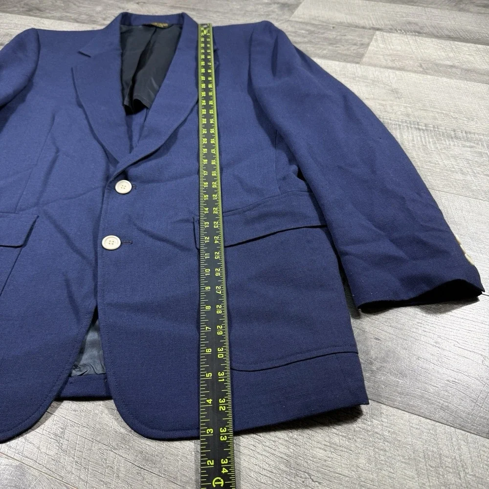 Vintage 70s Men's Hopsack knit blazer jacket sport suit Coat Made In USA Size 44